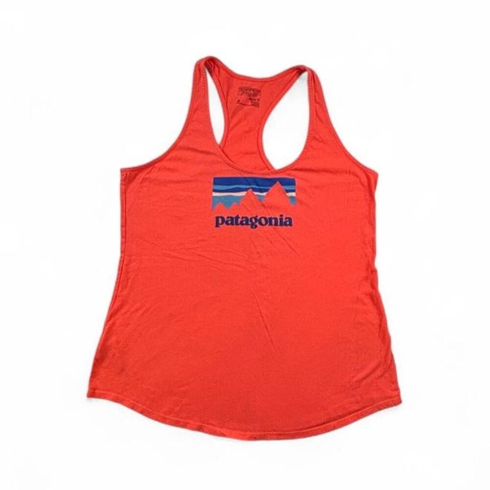 Patagonia Orange Racerback Tank Top Women's Medium Hiking Athletic